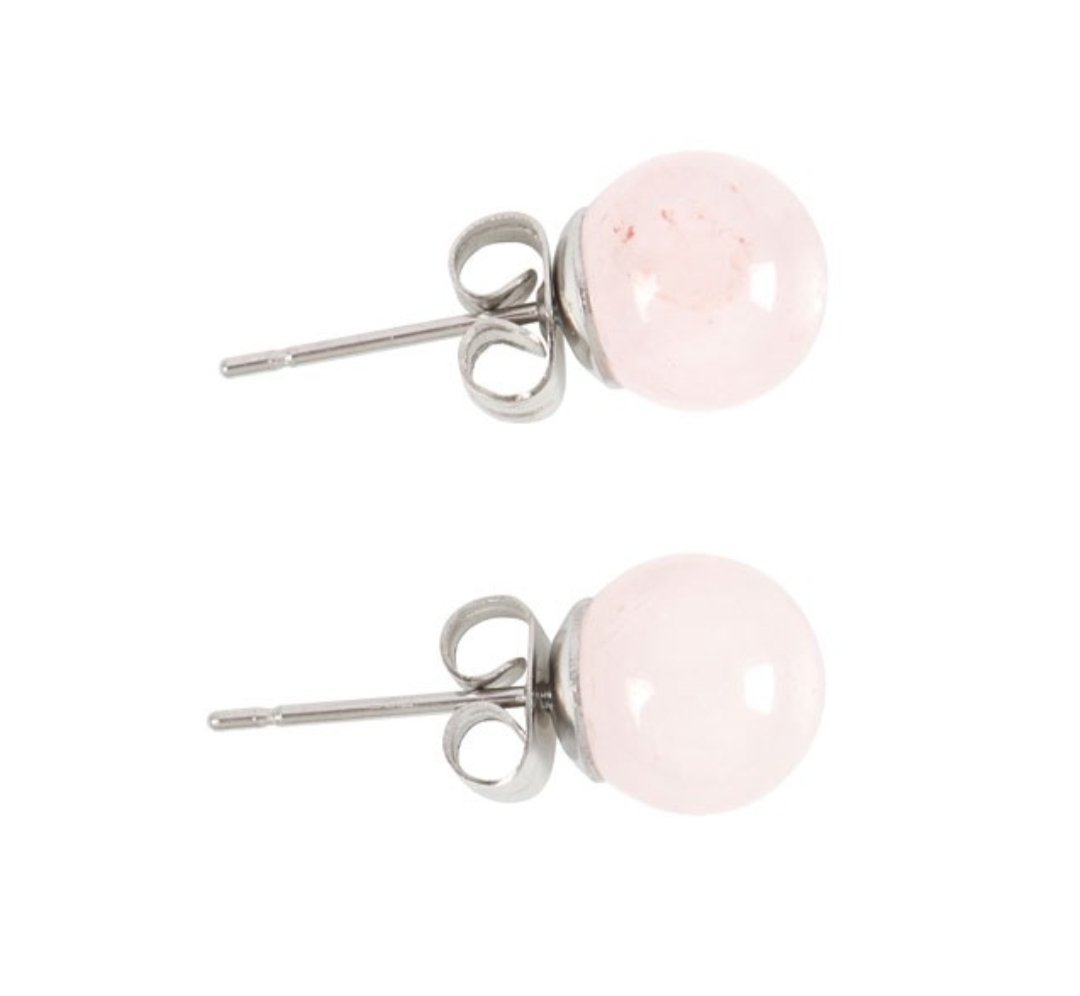 Ruusukvartsi korvakorut - Image 3